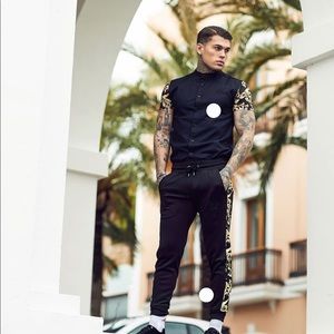 Siksilk cropped Venetian joggers
